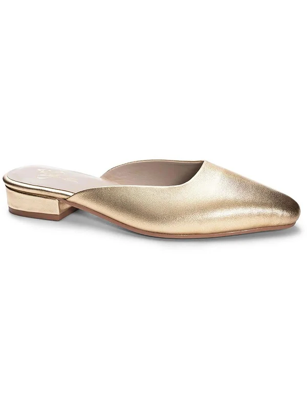 Weekend Discounts Worth Grabbing Alista Womens Leather Metallic Mules