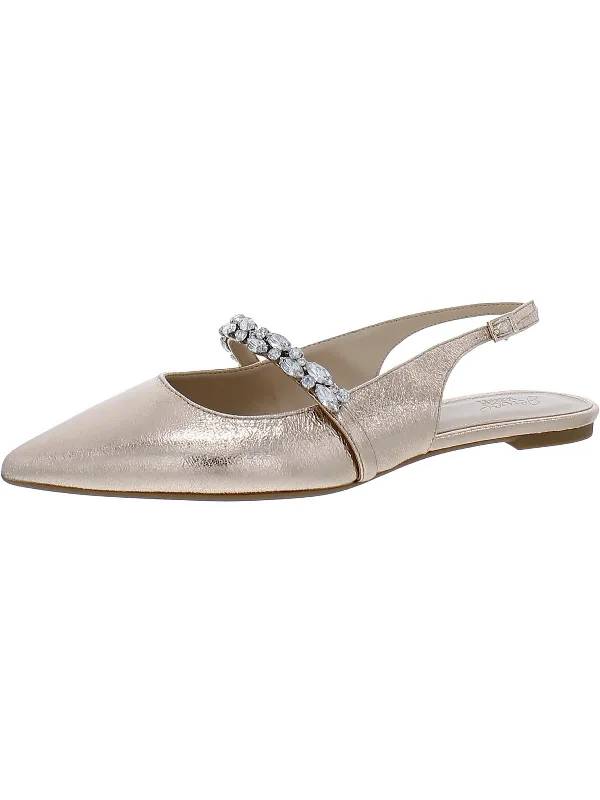 Weekend Savings Fiesta Bambi Womens Coated Ankle Stap Pointed Toe Flats