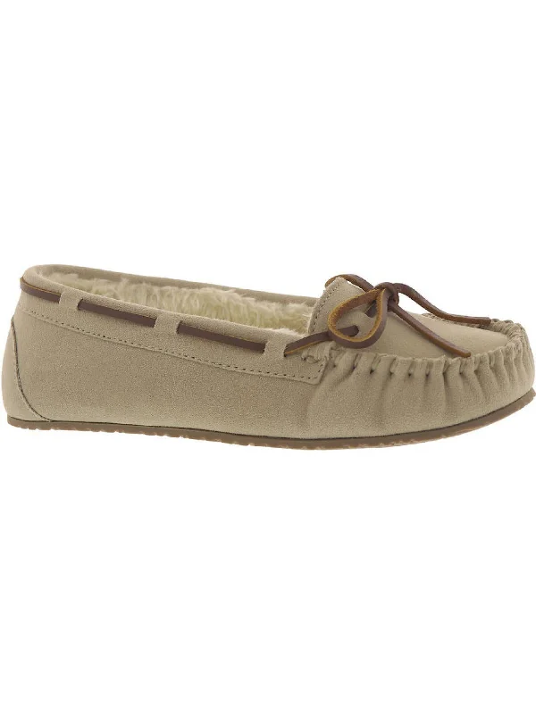 Special Buy Lodge Trapper Womens Suede Faux Fur Lined Moccasins