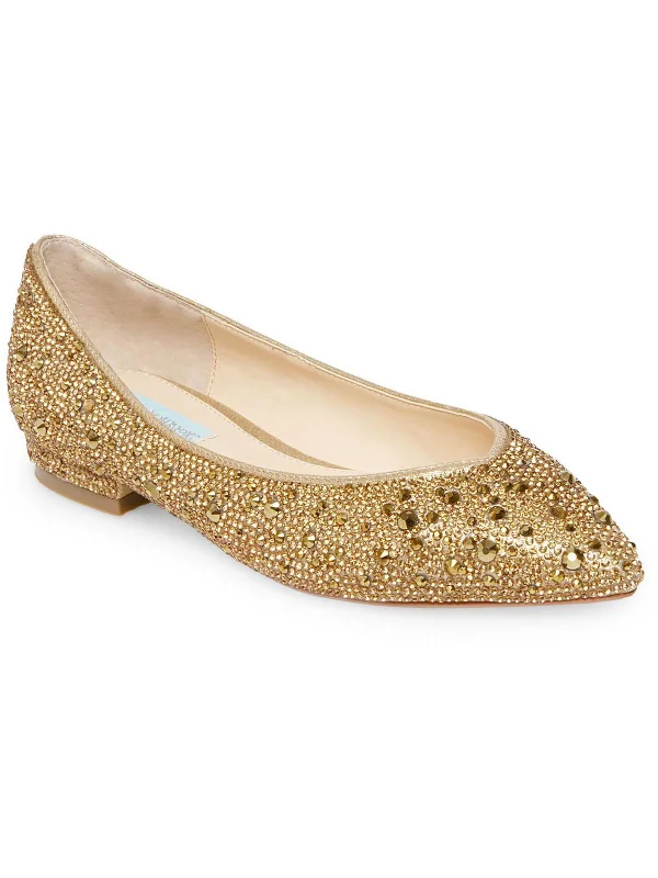 Weekend Specials to Enjoy Womens Rhinestone Slip On Ballet Flats