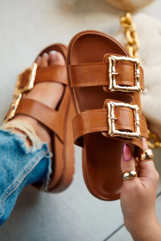 Holiday Sale Arani Chunky Slip On Sandals - Tan