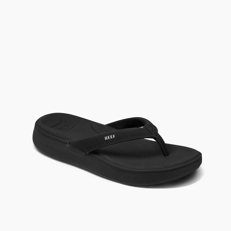 Great Bargain Reef Cushion Cloud Black Women's Sandal