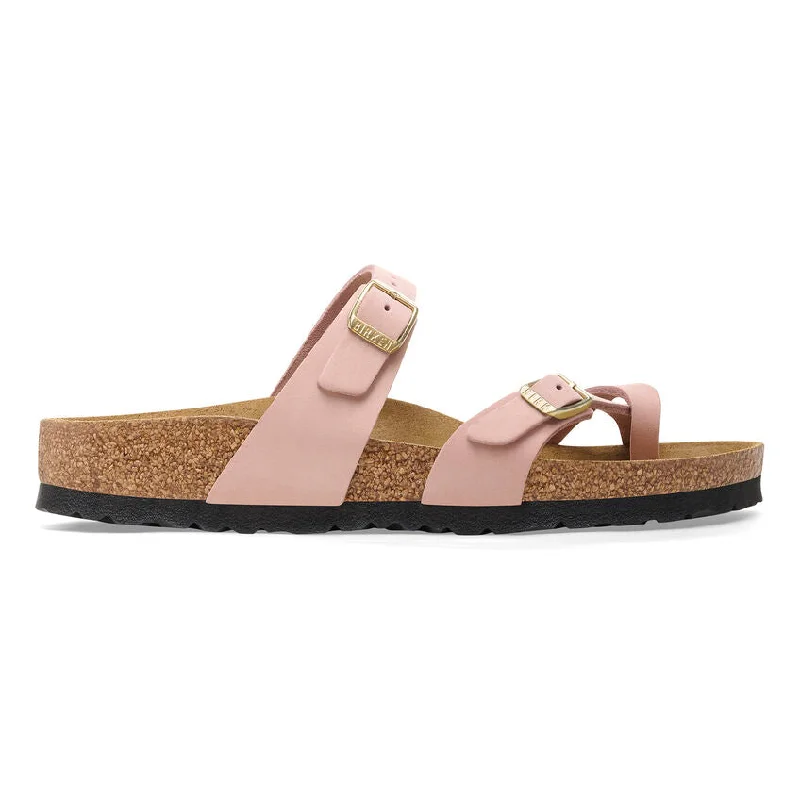 Super Discount Women's Birkenstock Mayari Nubuck Leather 1026608B Color: Soft Pink