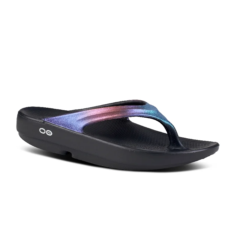 Epic Value OOFOS OOlala Luxe Sandal MIDNIGHT SPECTRE Women's