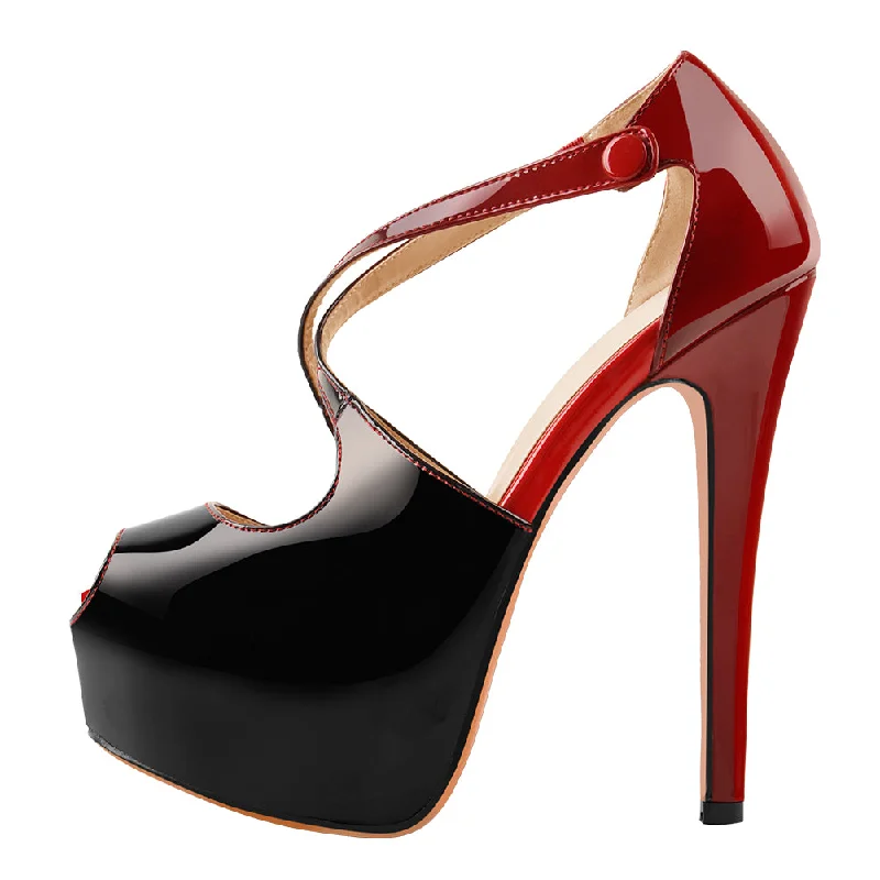 Overstock Sale Peep Toe Criss Cross High Heel Stiletto Sandals