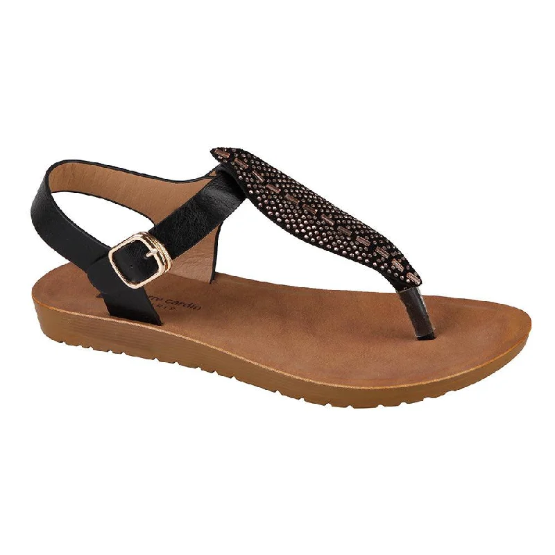 Special Offer Pierre Cardin Ariella Thong Sandal - Black