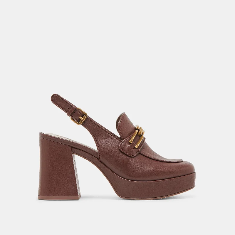 Low Prices SIRUS HEELS CHOCOLATE LEATHER