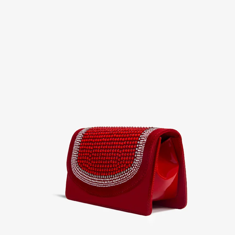 Year-End Deals The Barneveld Red Glitter Leather Handbag