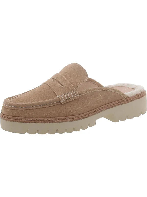 Weekend Savings Sensation HILLIE Womens Suede Lugged Sole Mules