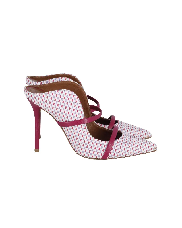 Weekend Offers That Excite Malone Souliers Maureen High Heel Mules in Multicolor Raffia