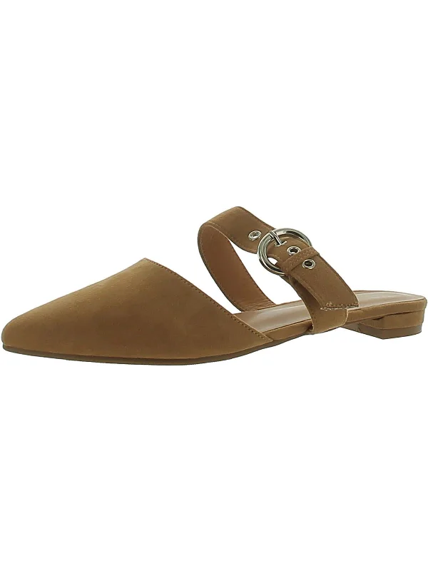 Weekend Bargains to Sizzle Womens Faux Suede Pointed Toe Mules