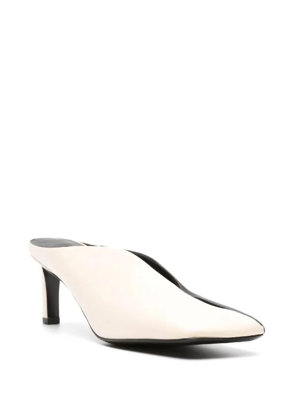 Weekend Bargains Just for You Women's Two Tone Leather Mules In Champagne